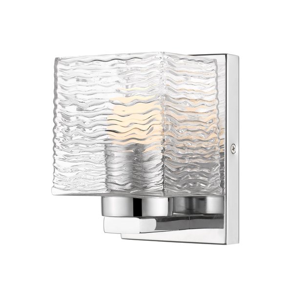 Z-Lite Barrett 1 Light Vanity, Chrome & Clear 336-1S-CH-LED